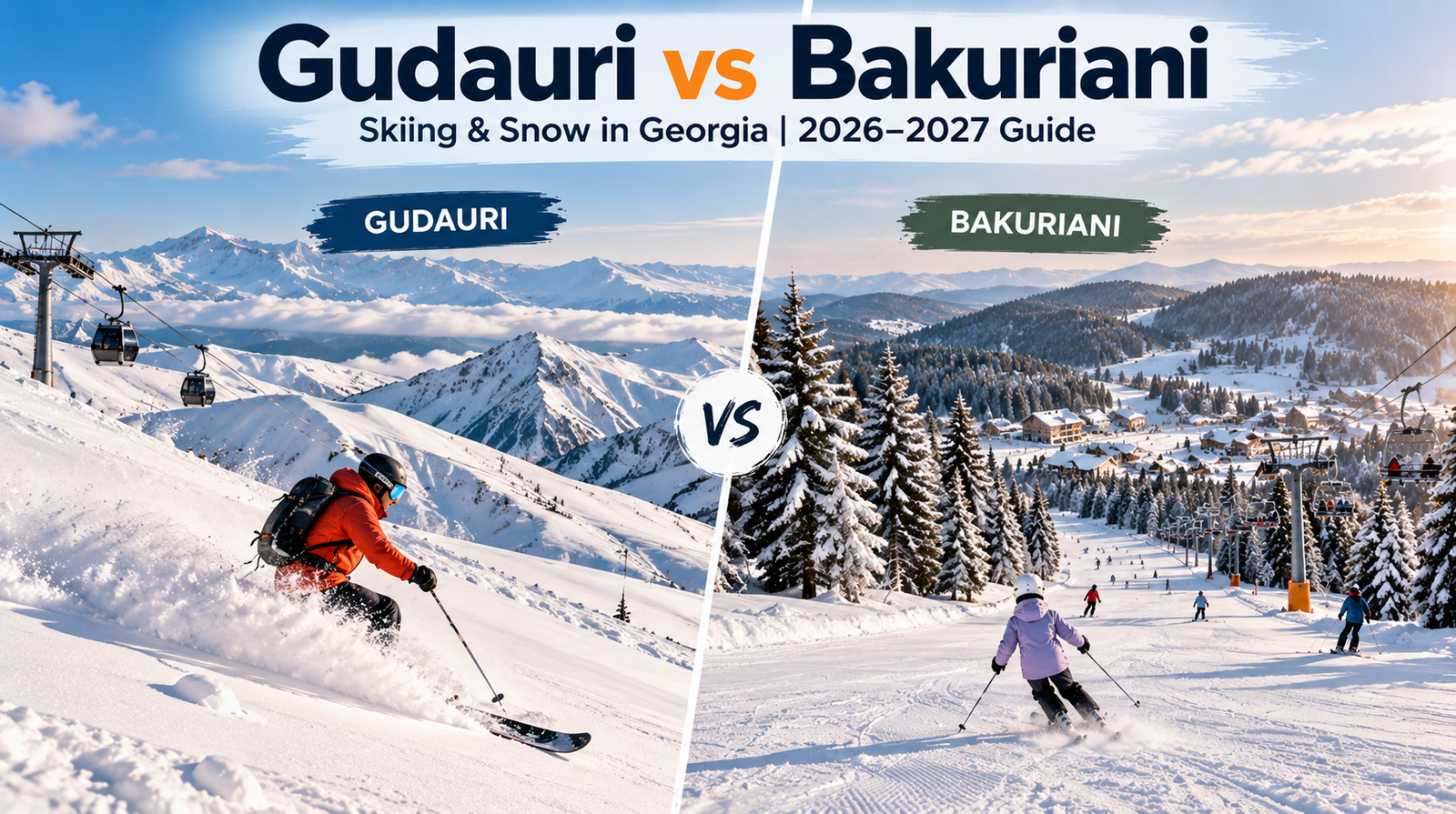 gudauri vs bakuriani ski resorts georgia skiing and snow guide
